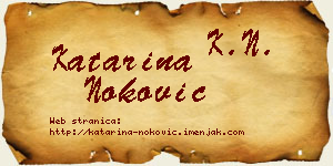 Katarina Noković vizit kartica
